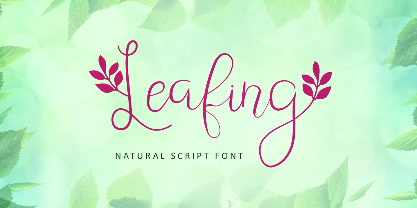 Шрифт Leafing